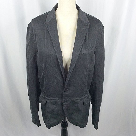 House of KOLOR Blazer Jacket 3 / 42R Wrinkle Finish Ruched Tencel Japan Gray - Picture 1 of 9